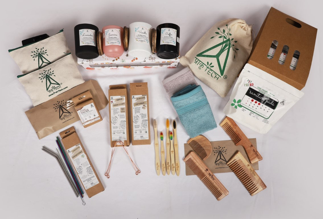 Eco Friendly Travel Kit for Single Person (Unisex)  1 Bamboo Toothbrush +  1 small pack of Bamboo Earbuds + 1 Bamboo Face Towel + 1 small toothpaste +  1 Neem Wood
